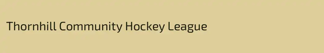 Thornhill Community Hockey League